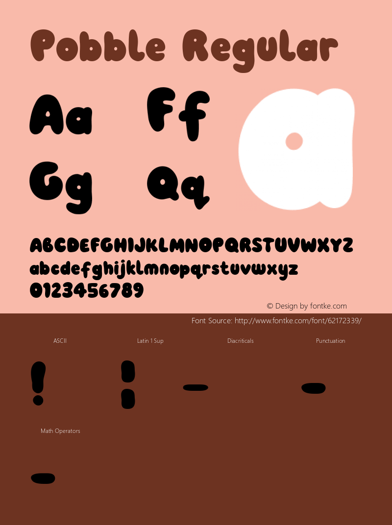 Pobble Regular Version 1.001 Font Sample