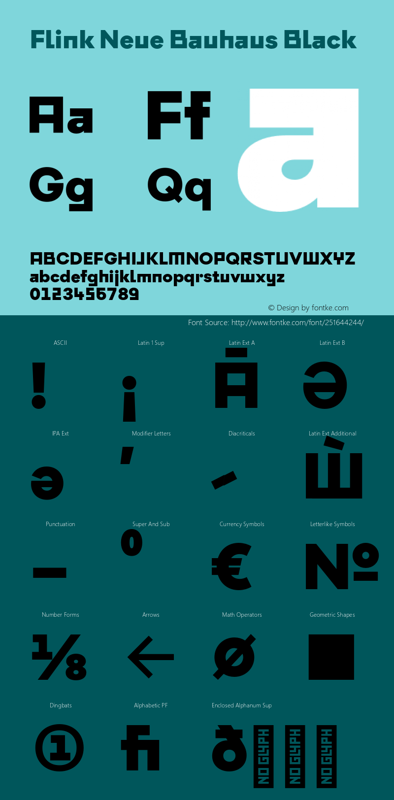 Flink Neue Bauhaus Black Version 2.100;Glyphs 3.1.2 (3150)图片样张