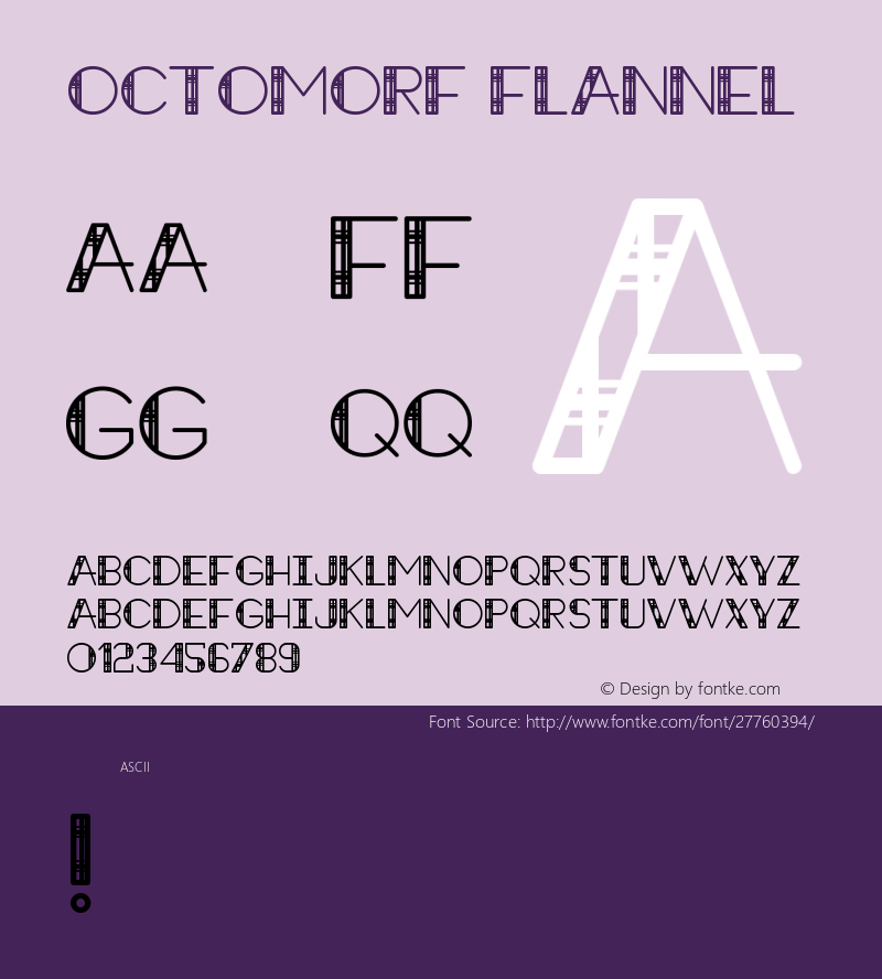Octomorf-Flannel Version 1.001;PS 001.001;hotconv 1.0.56;makeotf.lib2.0.21325 Font Sample