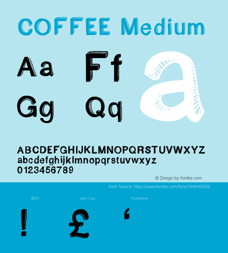 COFFEE Version 001.000 Font Sample
