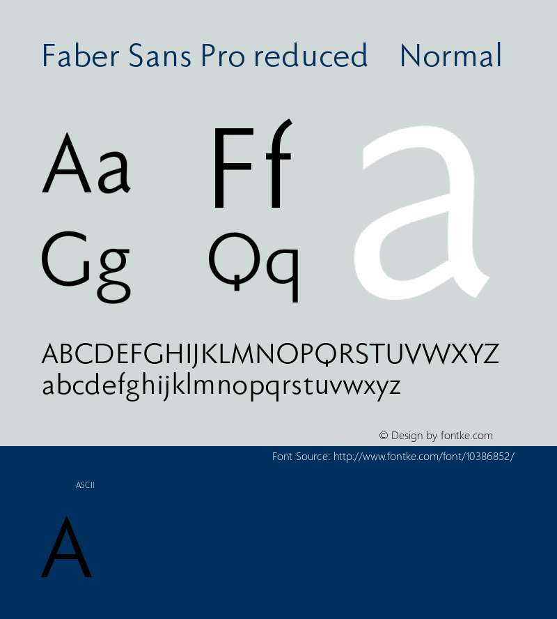 Faber Sans Pro reduced 55 Normal Version 4.013 Font Sample