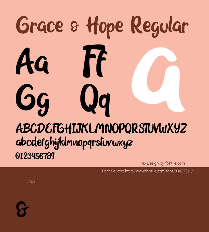 Grace & Hope Version 1.00;September 10, 2020;FontCreator 11.5.0.2430 32-bit Font Sample