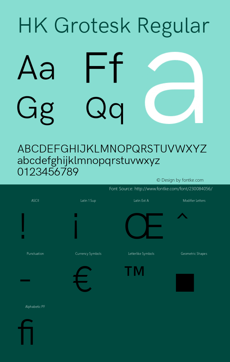 HK Grotesk Regular Version 2.022;PS 002.022;hotconv 1.0.88;makeotf.lib2.5.64775图片样张