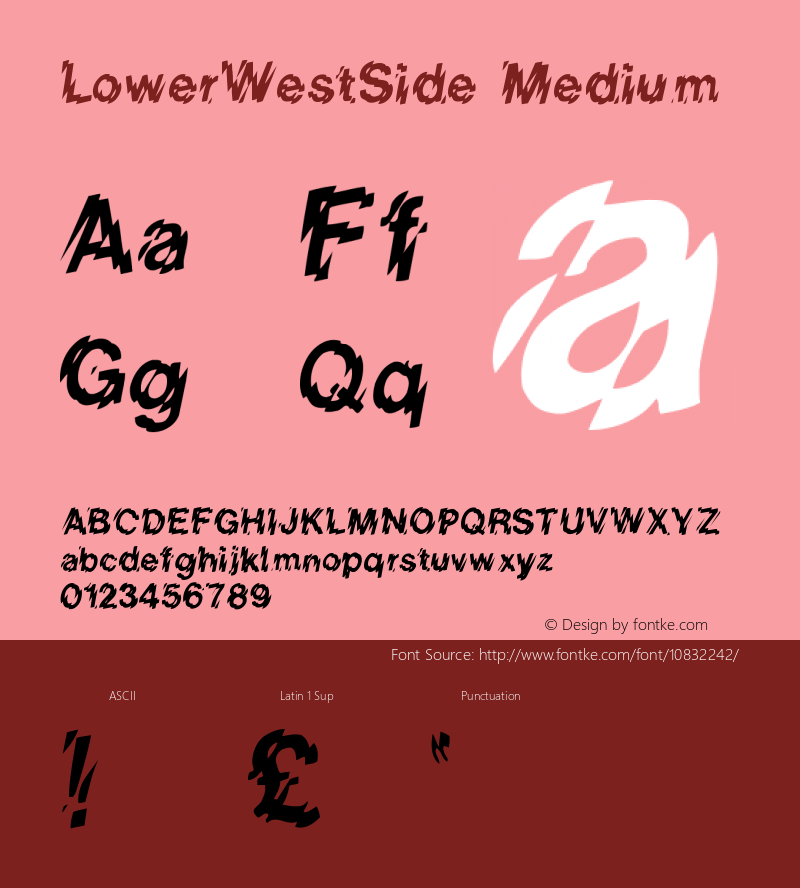 LowerWestSide Medium Version 001.001 Font Sample