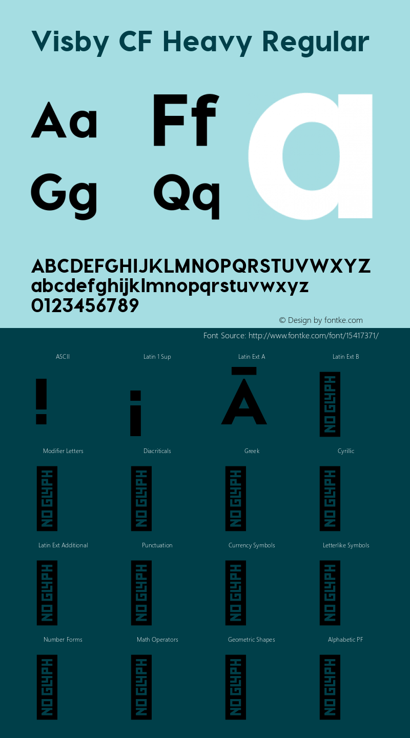 Visby CF Heavy Regular Version 1.000 Font Sample