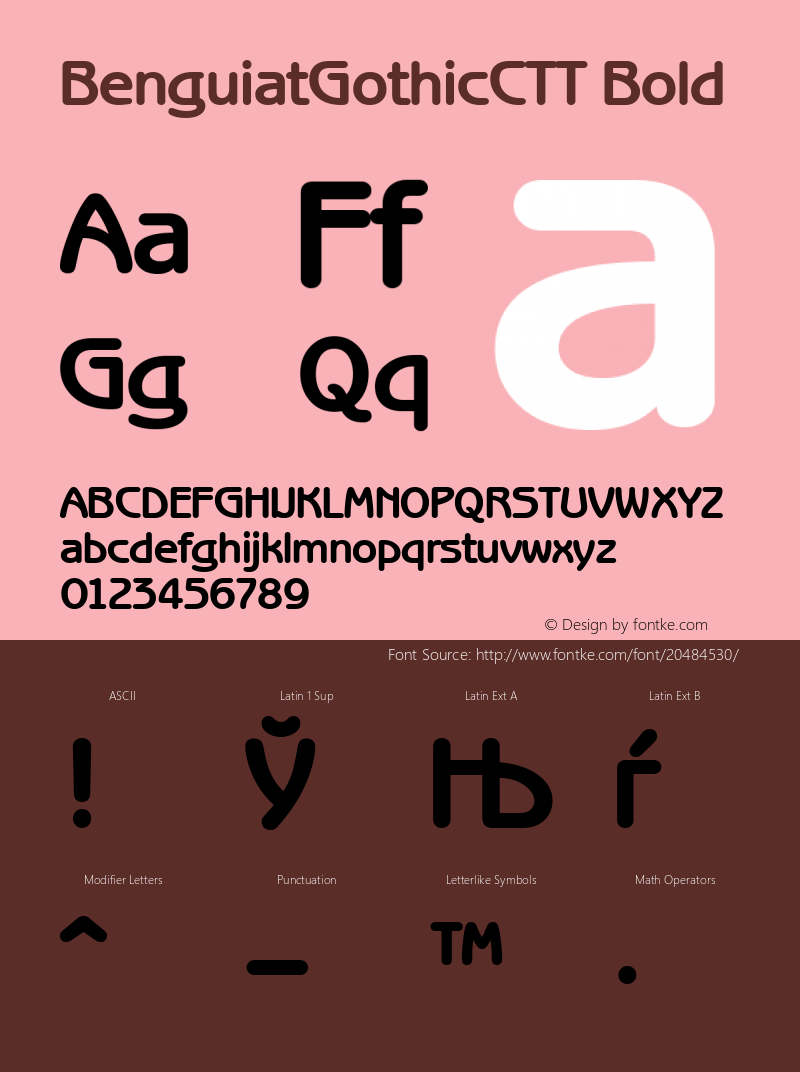 BenguiatGothicCTT Bold 1.100.000 Font Sample