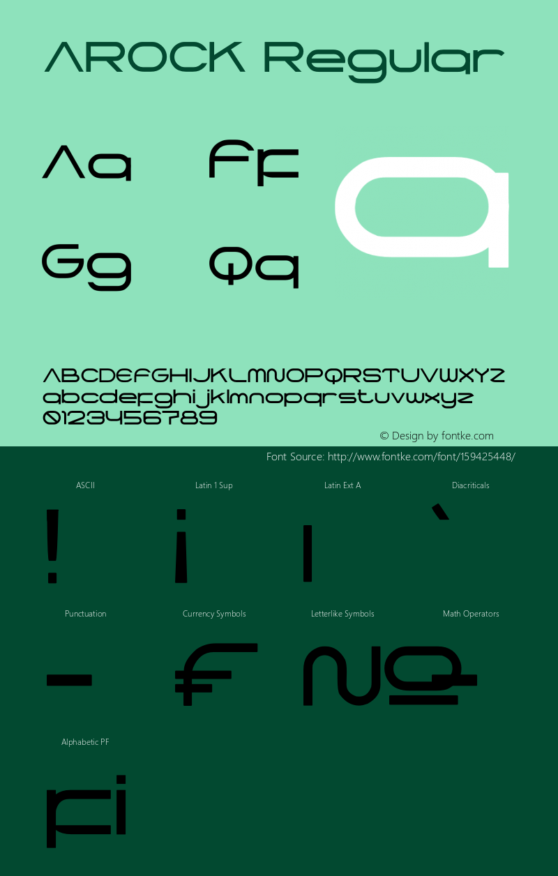 AROCK Version 1.00;April 28, 2021;FontCreator 13.0.0.2683 32-bit Font Sample