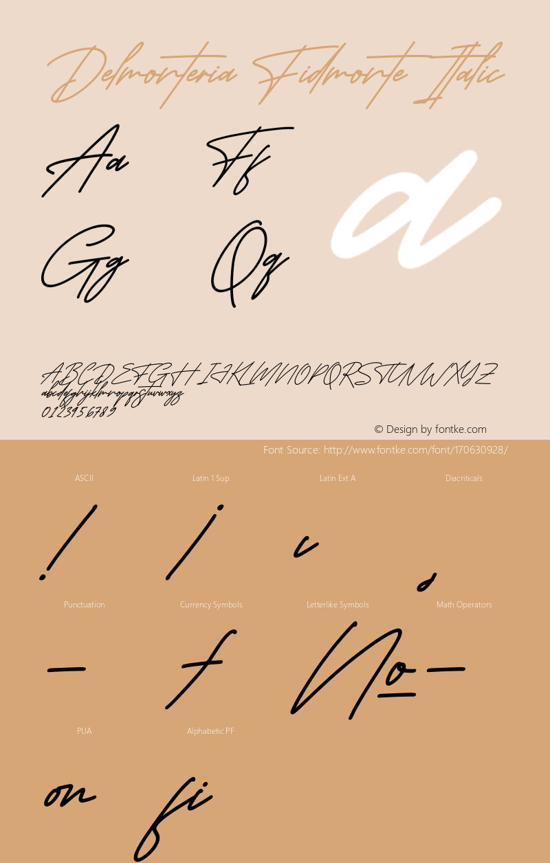 Delmonteria Fidmonte Italic Version 1.00;July 31, 2021;FontCreator 13.0.0.2683 64-bit图片样张