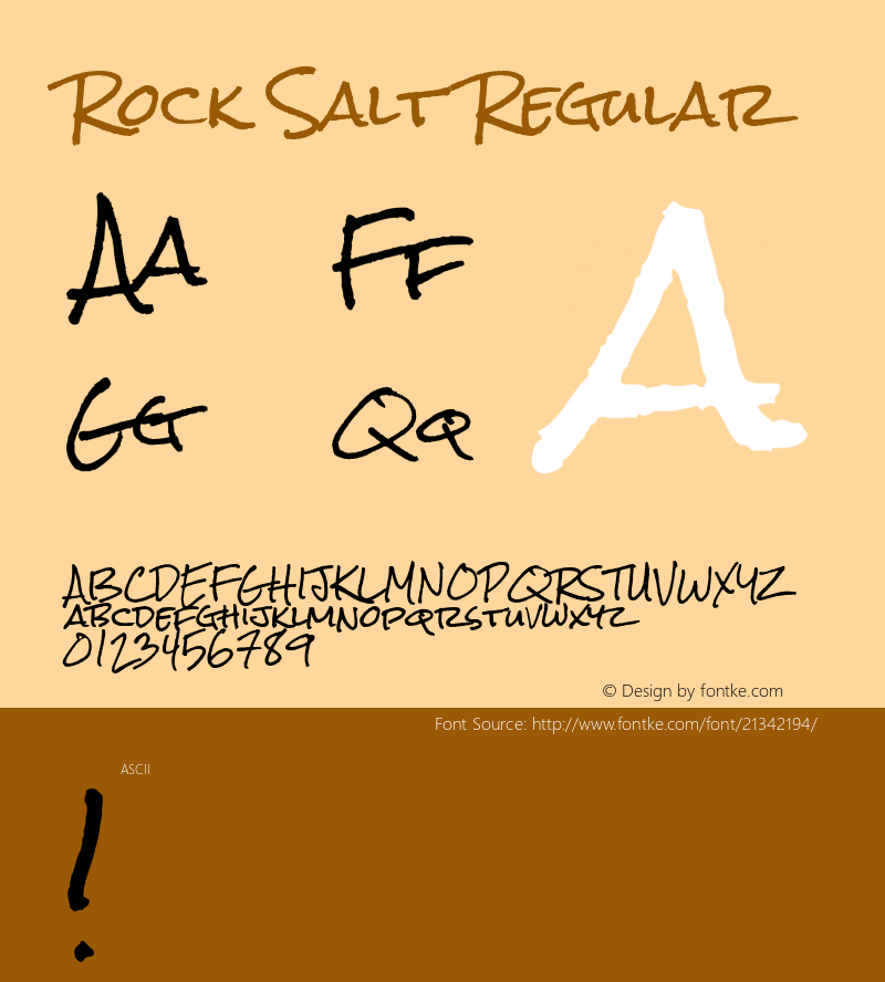 RockSalt Version 1.0 Font Sample