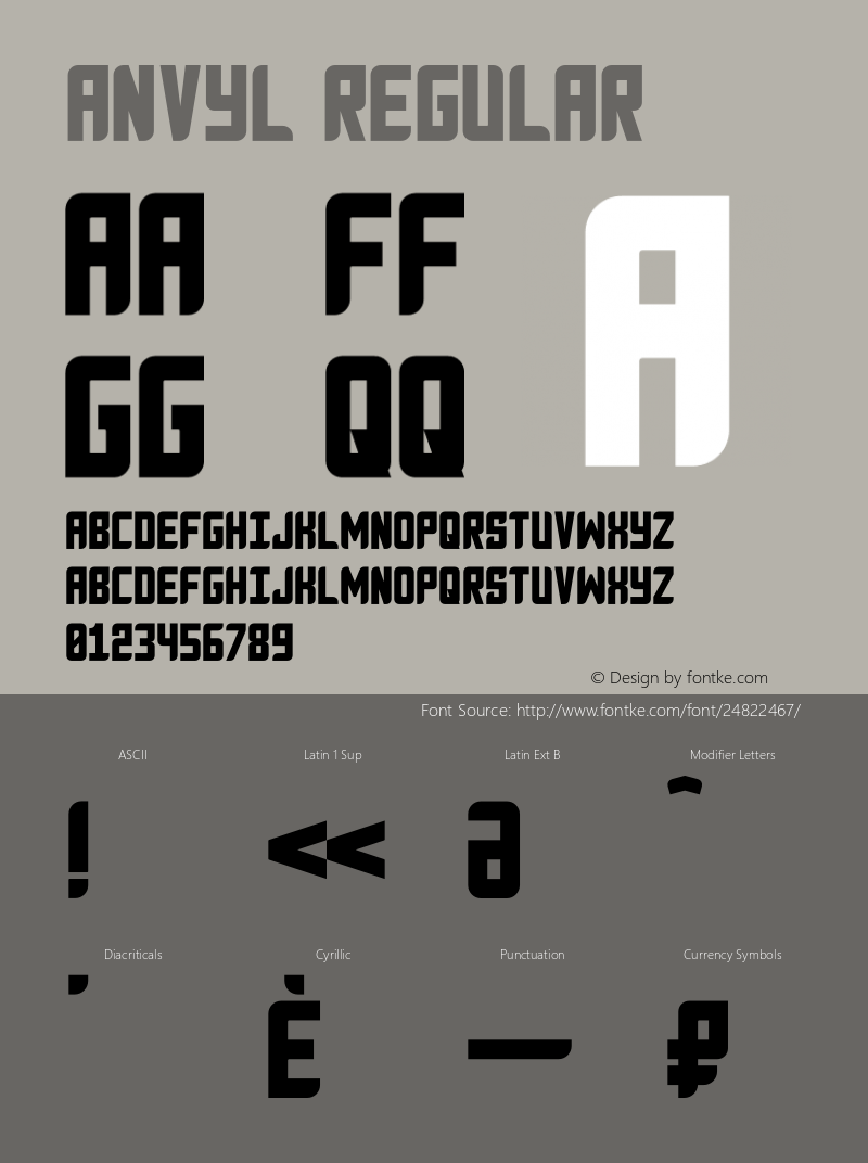 Anvyl Version 1.003;Fontself Maker 2.1.2 Font Sample