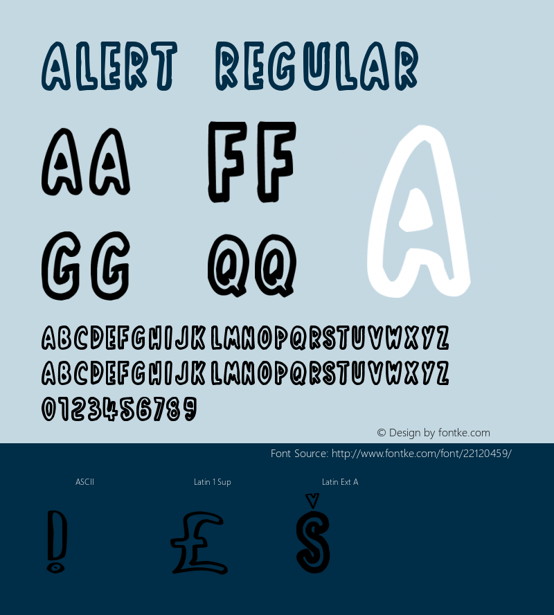 Alert Version 001.001 Font Sample