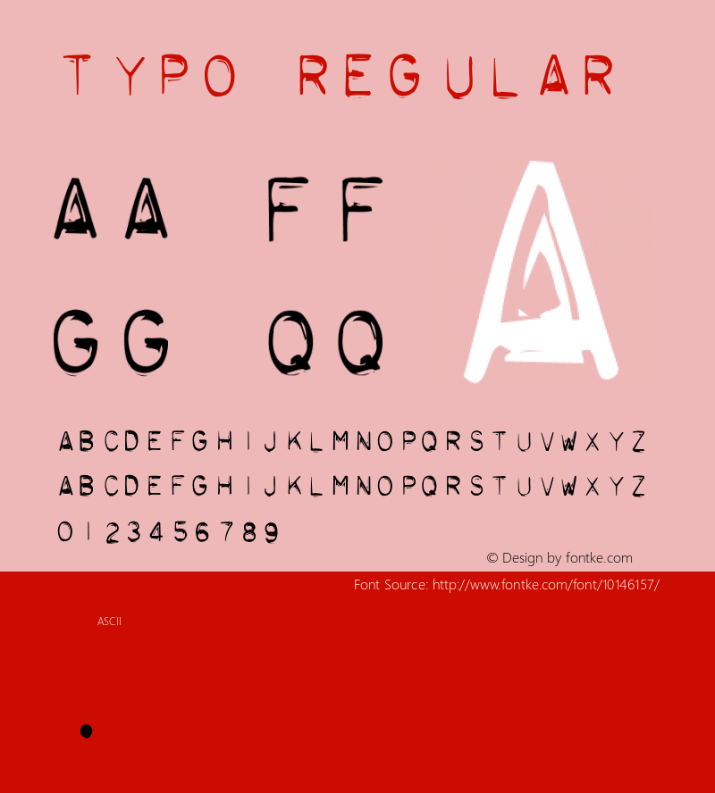 Typo Regular Version 001.000 Font Sample