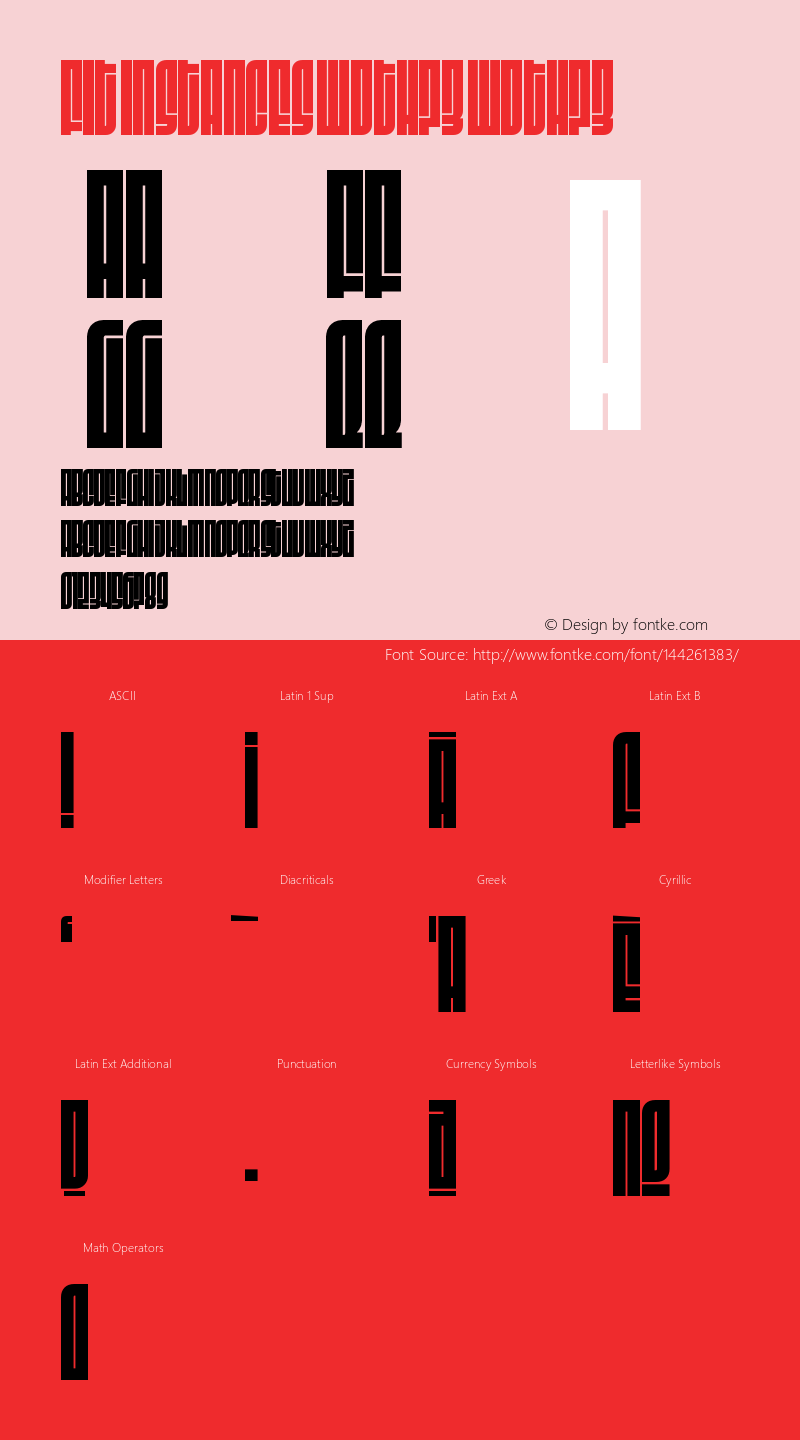 Fit Instances wdth73 Version 1.0 Font Sample