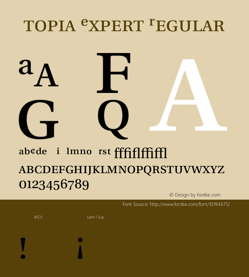 Utopia Expert Regular 001.000 Font Sample
