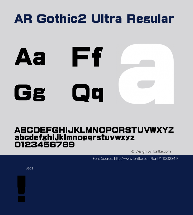AR Gothic2 Ultra Version 2.10图片样张