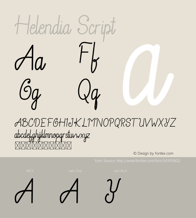 Helendia Script Version 1.002;Fontself Maker 3.4.0 Font Sample