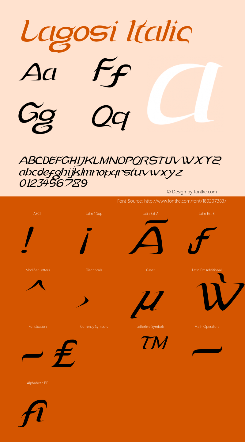 Lagosi-Italic Version 1.000图片样张