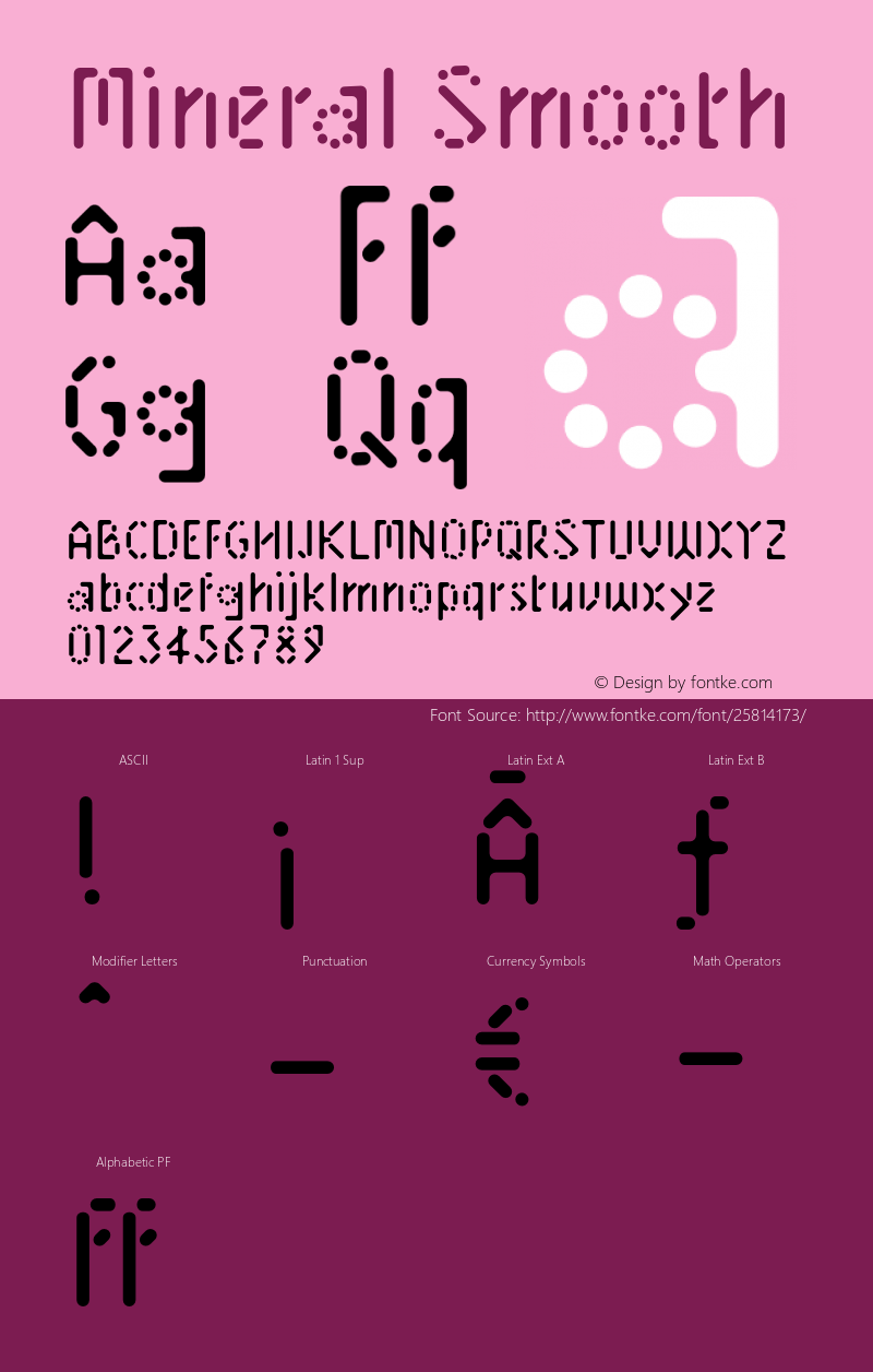 Mineral-Smooth Version 1.000 | wf-rip DC20140620 Font Sample