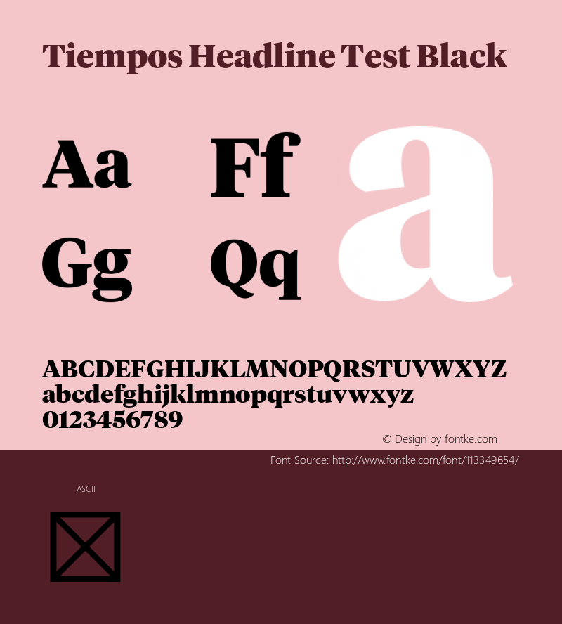 TiemposHeadline-BlackTest Version 1.008;hotconv 1.0.116;makeotfexe 2.5.65601;0 Font Sample