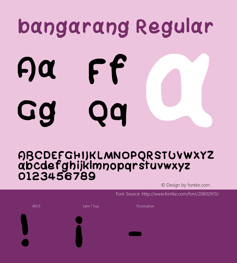 bangarang Regular 1.0 Font Sample