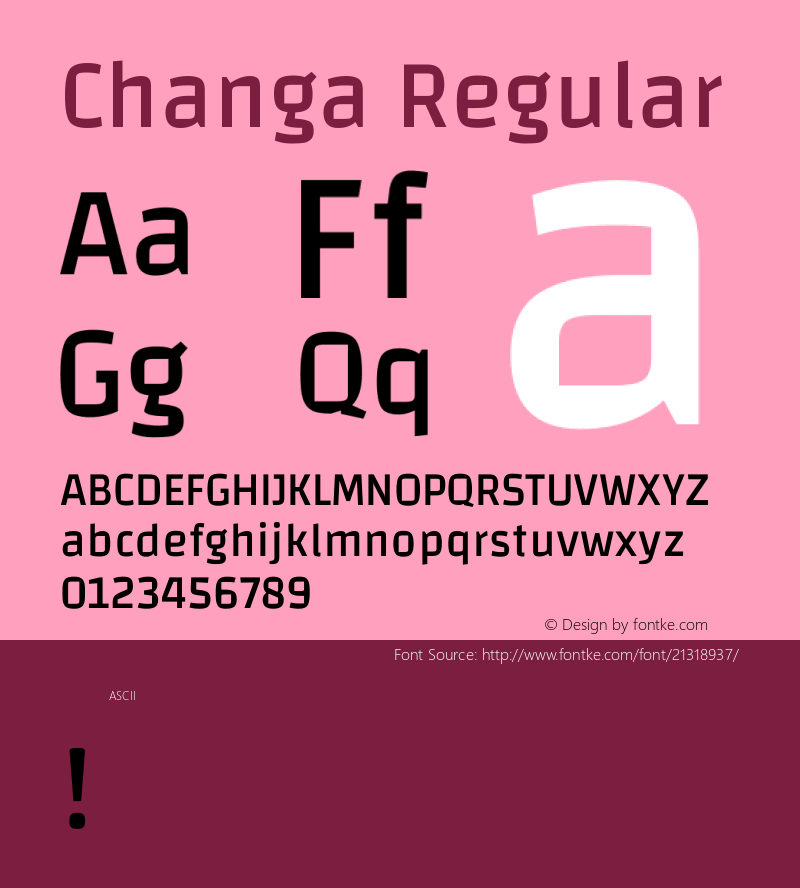 Changa Regular  Font Sample