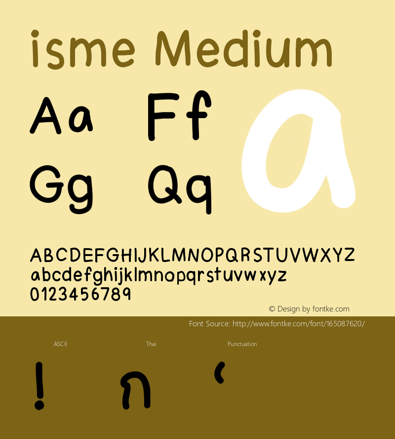 isme Version 001.000 Font Sample