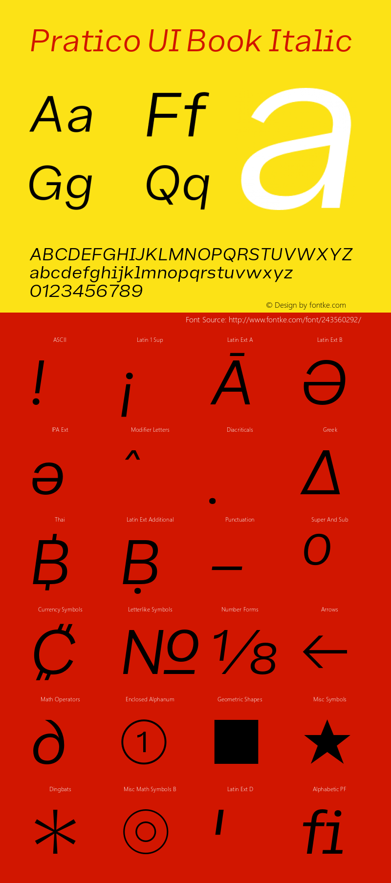 Pratico UI Book Italic Version 1.002;Glyphs 3.1.1 (3148)图片样张