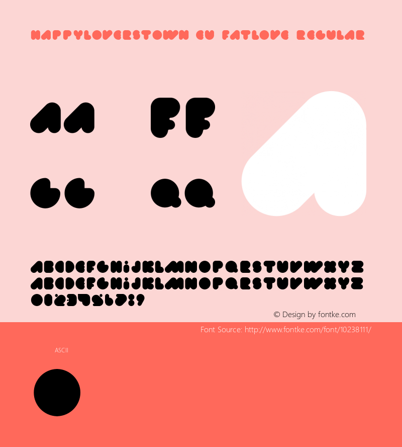 happyloverstown.eu_fatlove Regular Unknown Font Sample