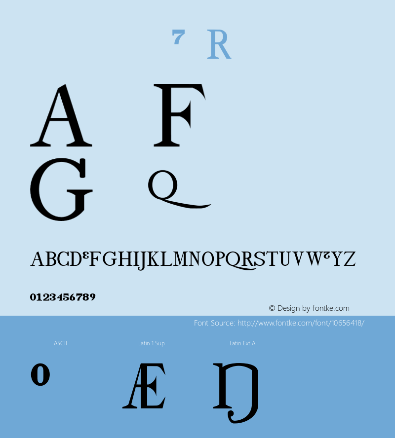 drmfigs7 Regular Version 001.001 Font Sample