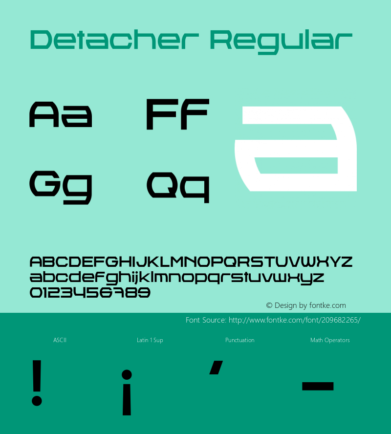 Detacher Regular Version 1.000;hotconv 1.0.109;makeotfexe 2.5.65596图片样张