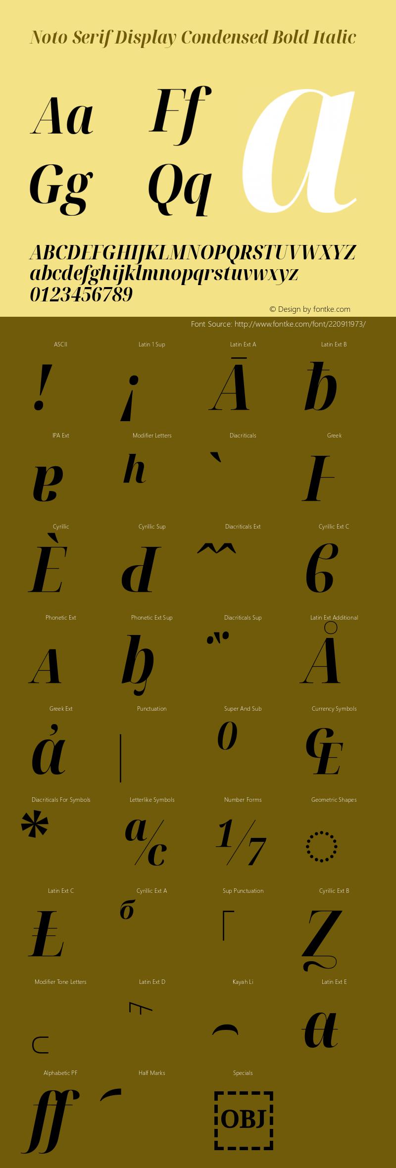 Noto Serif Display Condensed Bold Italic Version 2.003图片样张