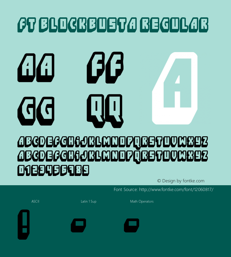 FT Blockbusta Regular FENOTYPEFACES 2003 Font Sample