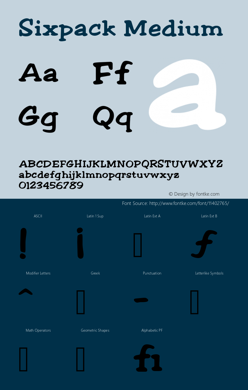 Sixpack Medium Version 001.000 Font Sample