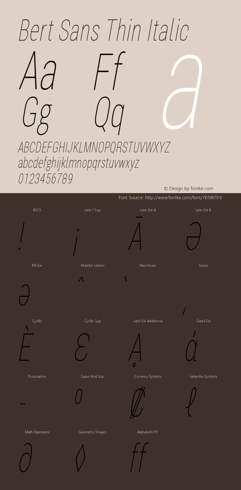 Bert Sans Thin Italic Version 12.135;July 10, 2020;FontCreator 13.0.0.2655 64-bit Font Sample