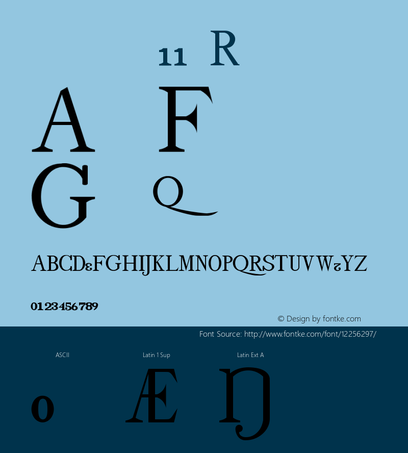 drminf11 Regular Version 001.001 Font Sample