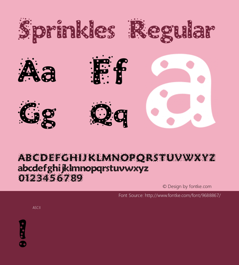 Sprinkles Regular 1 Font Sample