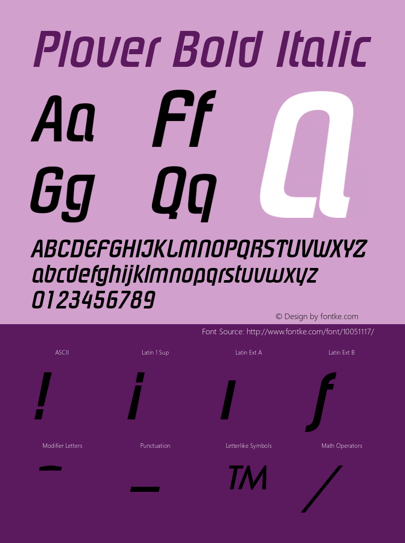 Plover Bold Italic The WSI-Fonts Professional Collection Font Sample