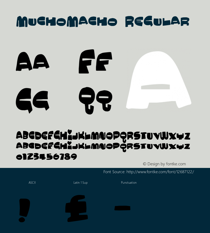MuchoMacho Regular 1.0 Font Sample