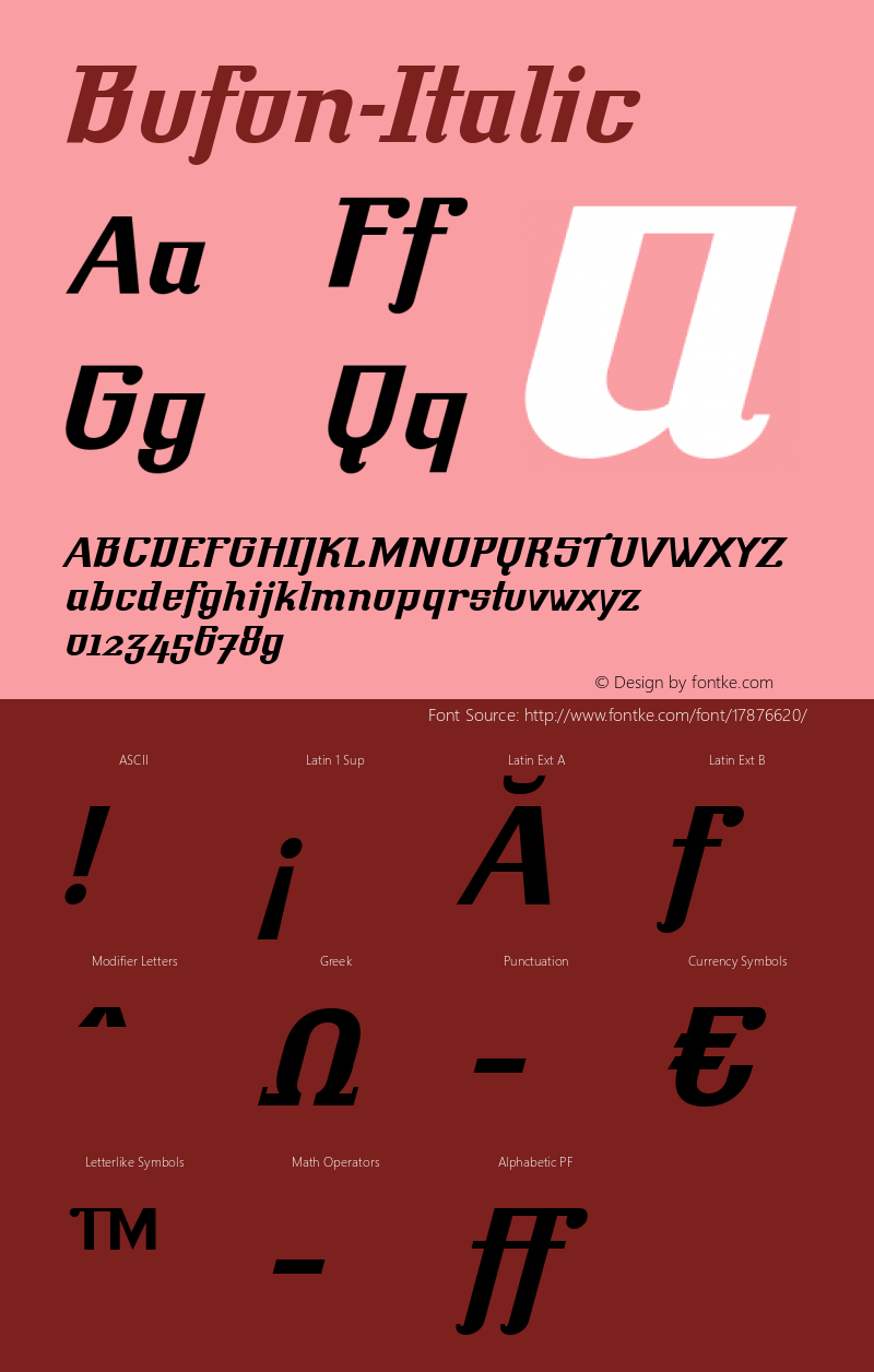 Bufon-Italic ☞ Version 001.001 ;com.myfonts.easy.demilan-studio.bufon.italic.wfkit2.version.4oeF Font Sample