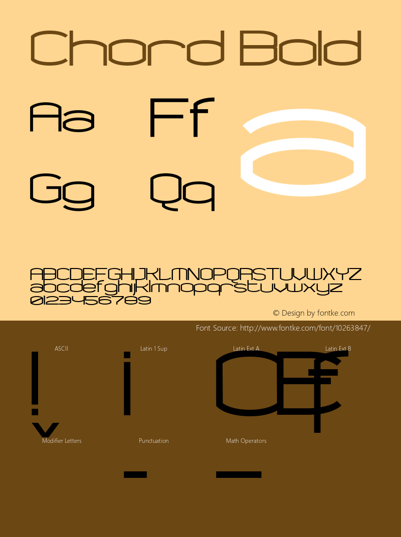 Chord Bold Macromedia Fontographer 4.1 6/10/01 Font Sample