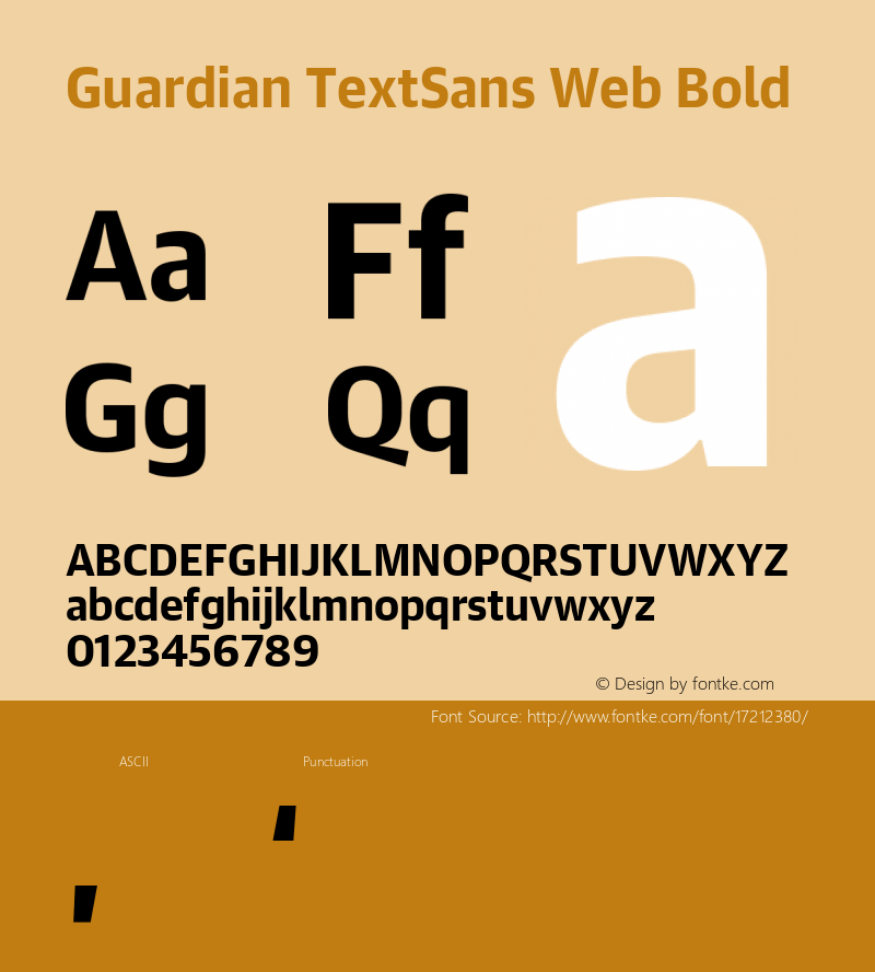 Guardian TextSans Web Bold Version 1.1 2013 Font Sample