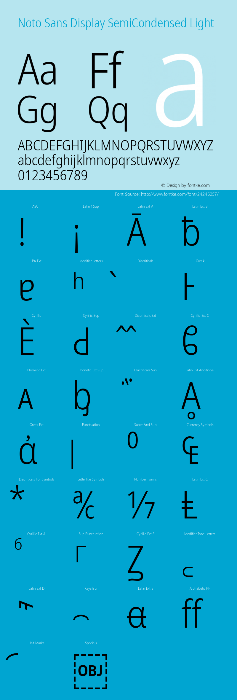 Noto Sans Display SemiCondensed Light Version 2.000;GOOG;noto-source:20170915:90ef993387c0; ttfautohint (v1.7) Font Sample