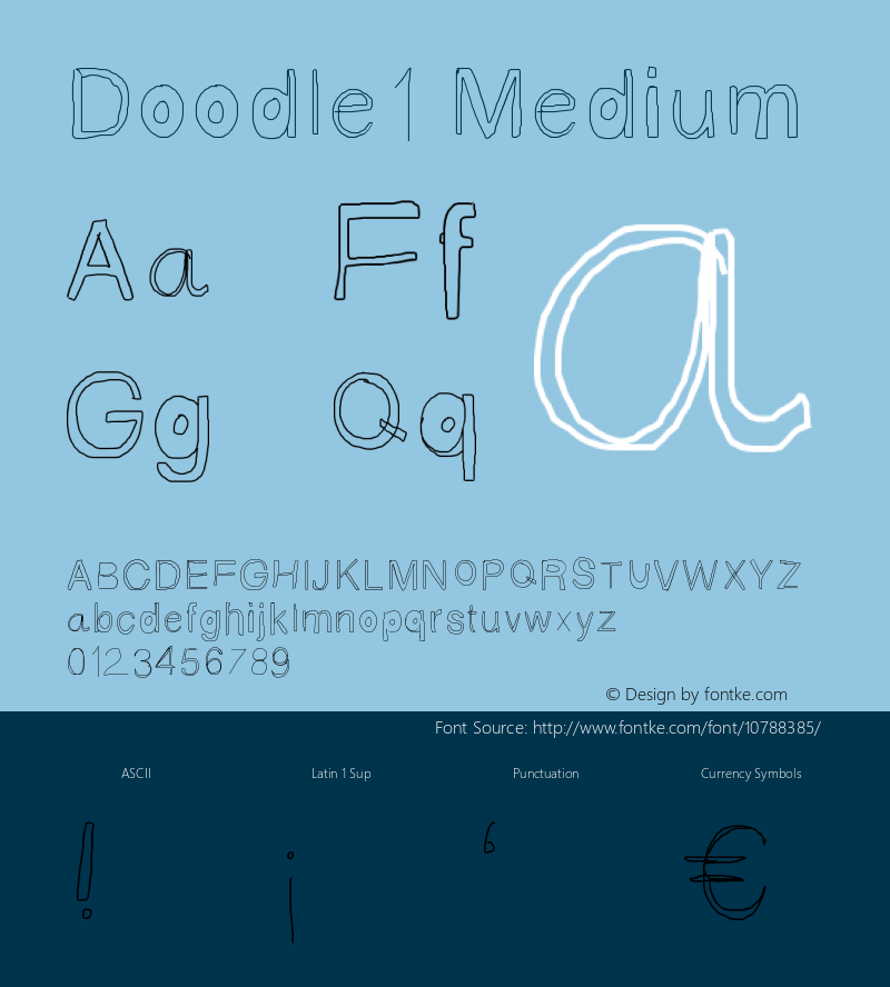 Doodle1 Medium Version 001.000 Font Sample