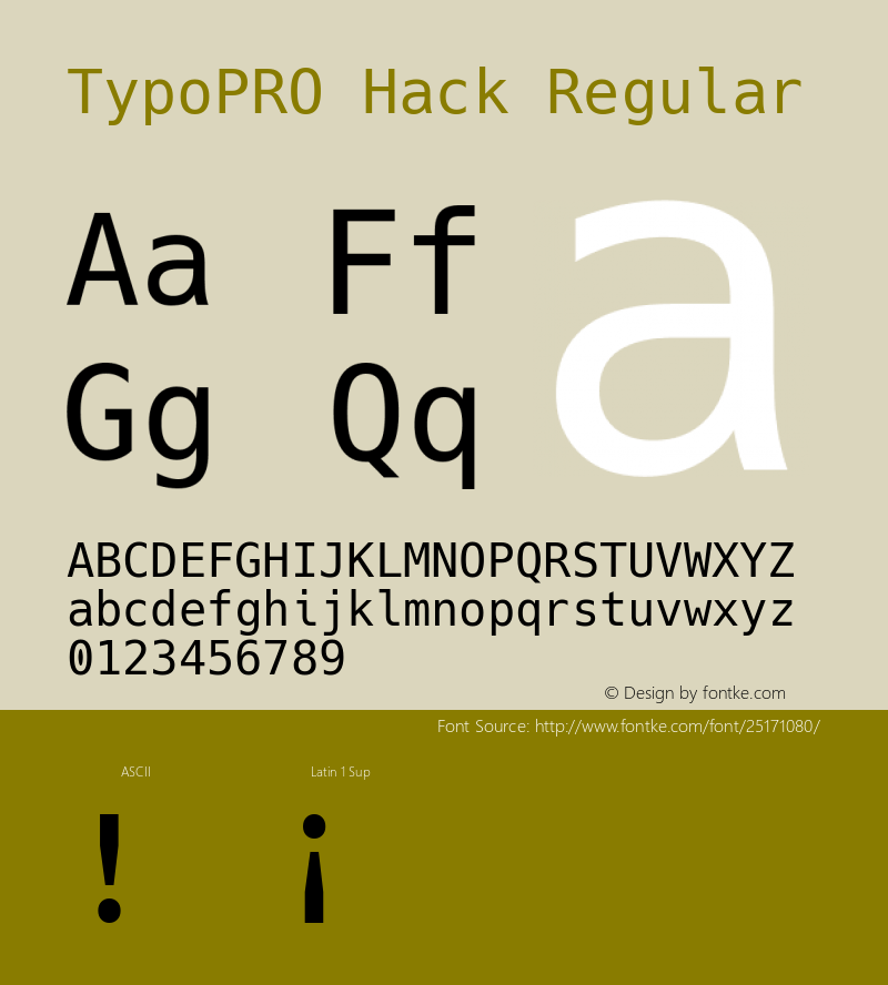 TypoPRO Hack Regular Version 3.000; 706b2b23b-release; ttfautohint (v1.6) -l 6 -r 50 -G 200 -x 10 -H 181 -D latn -f latn -m 