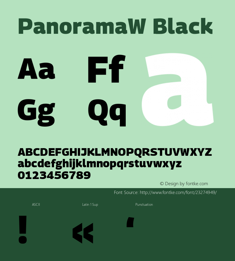 PanoramaW Black Regular Version 1.001;PS 1.1;hotconv 1.0.72;makeotf.lib2.5.5900; ttfautohint (v0.92) -l 8 -r 50 -G 200 -x 14 -w 