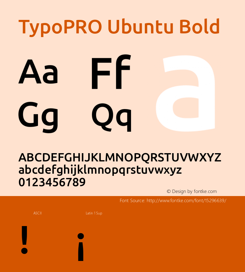 TypoPRO Ubuntu Bold Version 0.80 Font Sample