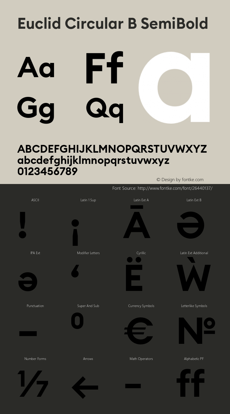 EuclidCircularB-SemiBold Version 3.1 | wf-rip DC20180710 Font Sample