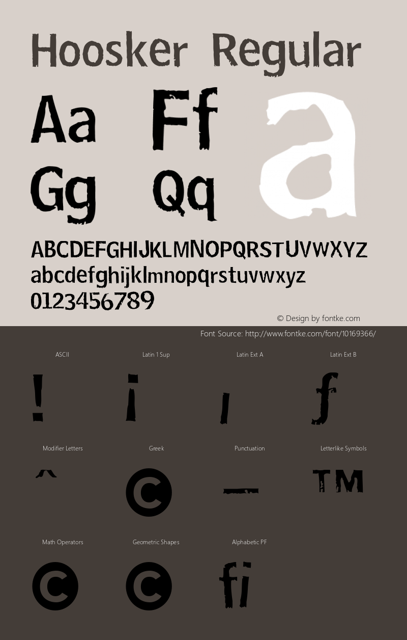 Hoosker Regular 001.000 Font Sample