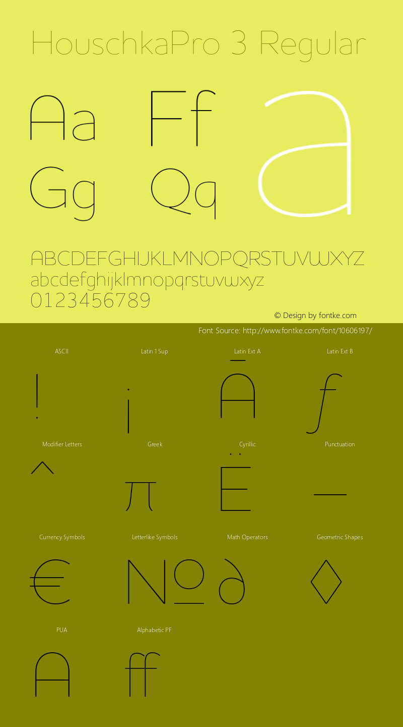 HouschkaPro 3 Regular 001.000;com.myfonts.easy.g-type.houschka-pro.thin.wfkit2.version.3FAm Font Sample