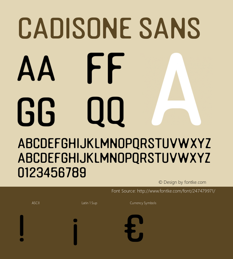 Cadisone Sans Version 1.000图片样张